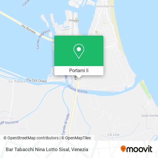 Mappa Bar Tabacchi Nina Lotto Sisal