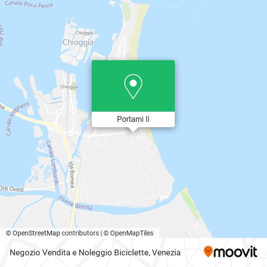 Mappa Negozio Vendita e Noleggio Biciclette