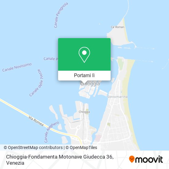 Mappa Chioggia-Fondamenta Motonave Giudecca 36