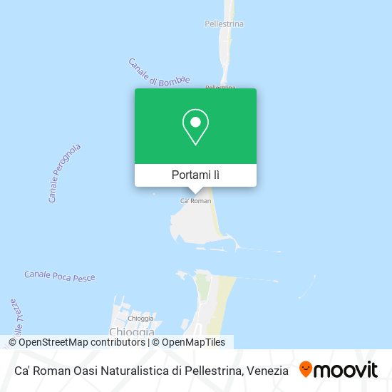 Mappa Ca' Roman Oasi Naturalistica di Pellestrina