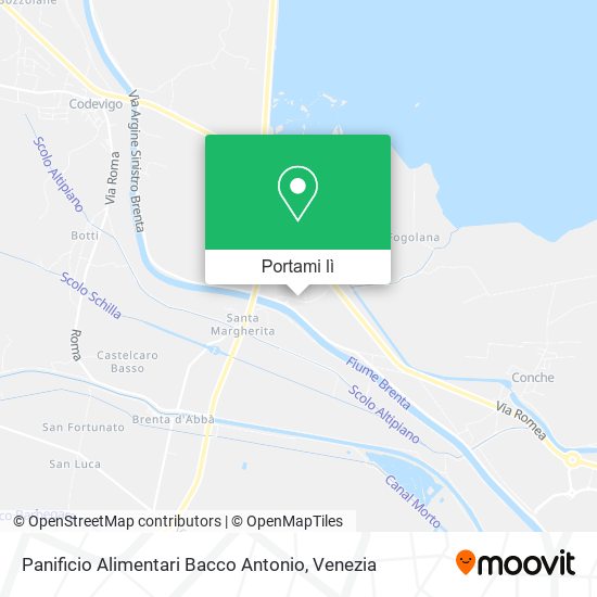 Mappa Panificio Alimentari Bacco Antonio