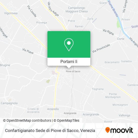Mappa Confartigianato Sede di Piove di Sacco