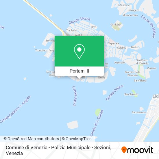 Mappa Comune di Venezia - Polizia Municipale - Sezioni