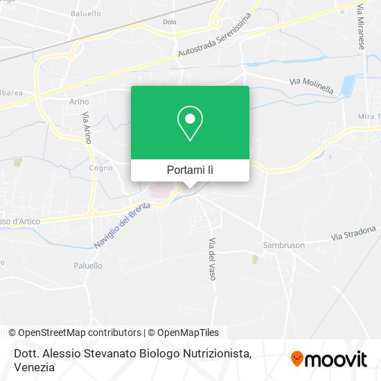 Mappa Dott. Alessio Stevanato Biologo Nutrizionista