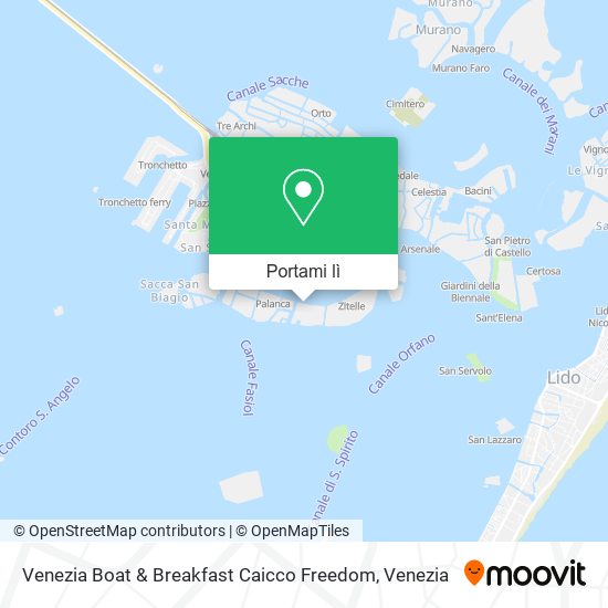 Mappa Venezia Boat & Breakfast Caicco Freedom