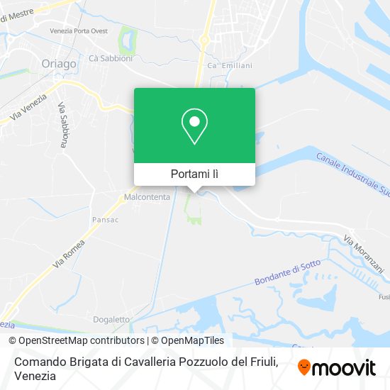 Mappa Comando Brigata di Cavalleria Pozzuolo del Friuli