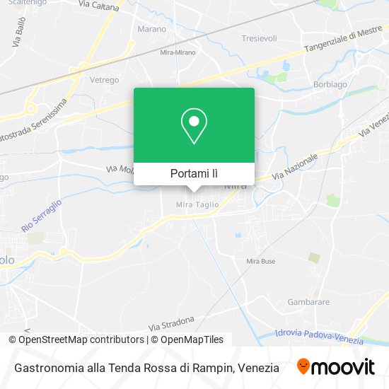 Mappa Gastronomia alla Tenda Rossa di Rampin