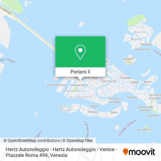 Mappa Hertz Autonoleggio - Hertz Autonoleggio - Venice - Piazzale Roma 496