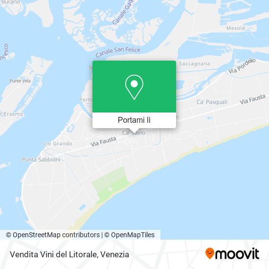 Mappa Vendita Vini del Litorale