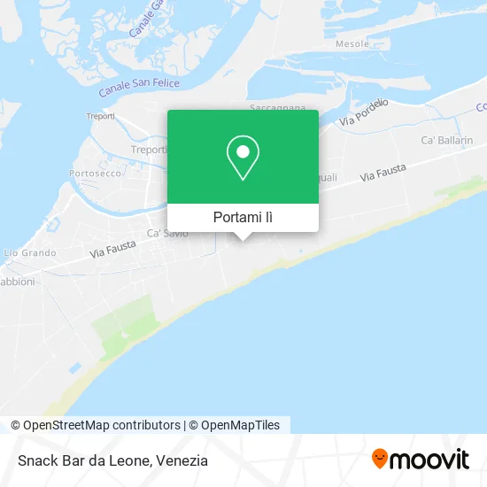 Mappa Snack Bar da Leone