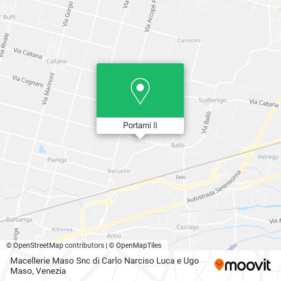 Mappa Macellerie Maso Snc di Carlo Narciso Luca e Ugo Maso