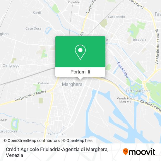 Mappa Crédit Agricole Friuladria-Agenzia di Marghera