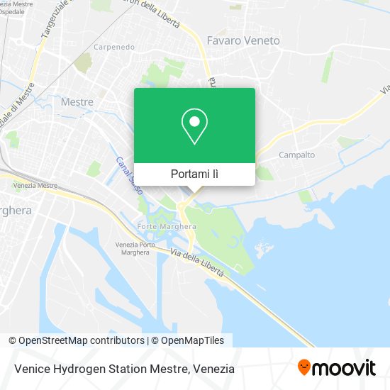 Mappa Venice Hydrogen Station Mestre