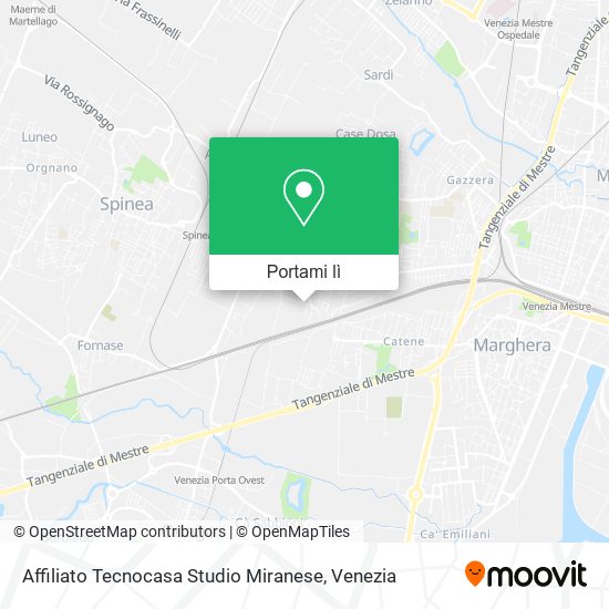 Mappa Affiliato Tecnocasa Studio Miranese