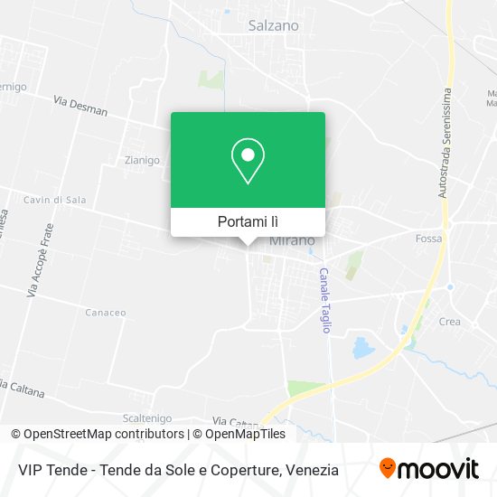 Mappa VIP Tende - Tende da Sole e Coperture