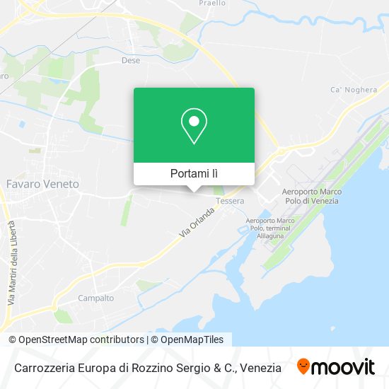 Mappa Carrozzeria Europa di Rozzino Sergio & C.