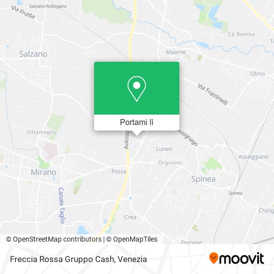 Mappa Freccia Rossa Gruppo Cash