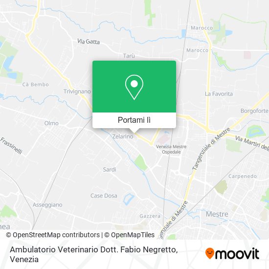 Mappa Ambulatorio Veterinario Dott. Fabio Negretto