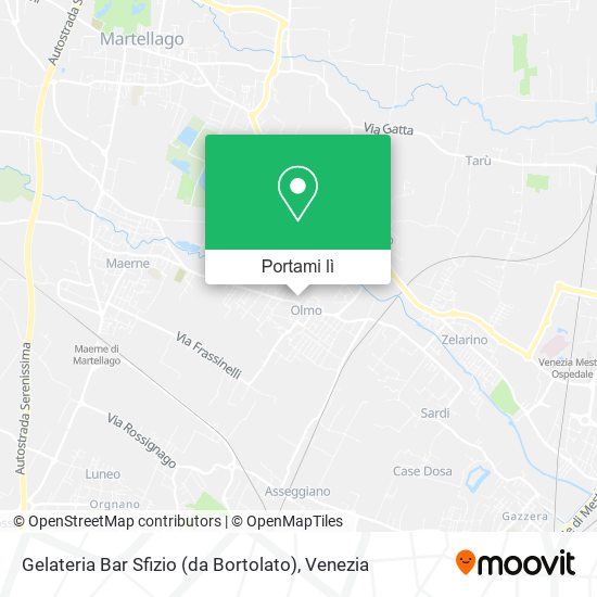 Mappa Gelateria Bar Sfizio (da Bortolato)