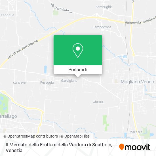 Mappa Il Mercato della Frutta e della Verdura di Scattolin