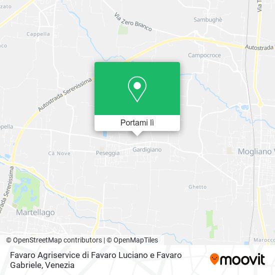 Mappa Favaro Agriservice di Favaro Luciano e Favaro Gabriele