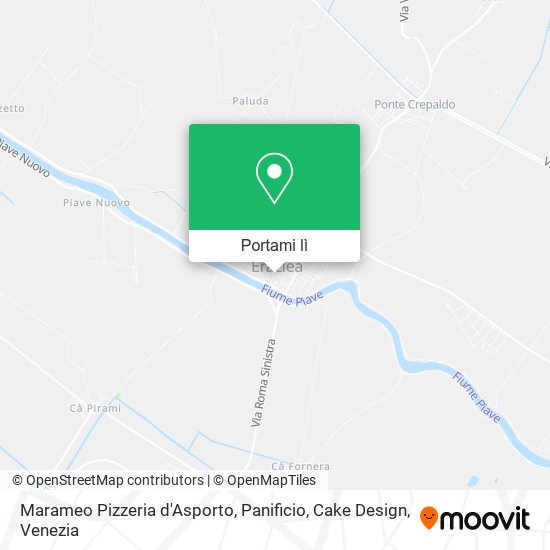 Mappa Marameo Pizzeria d'Asporto, Panificio, Cake Design