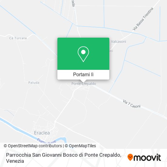 Mappa Parrocchia San Giovanni Bosco di Ponte Crepaldo
