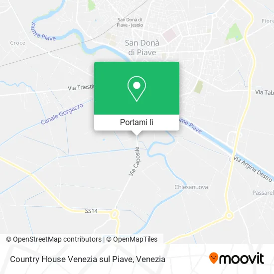 Mappa Country House Venezia sul Piave