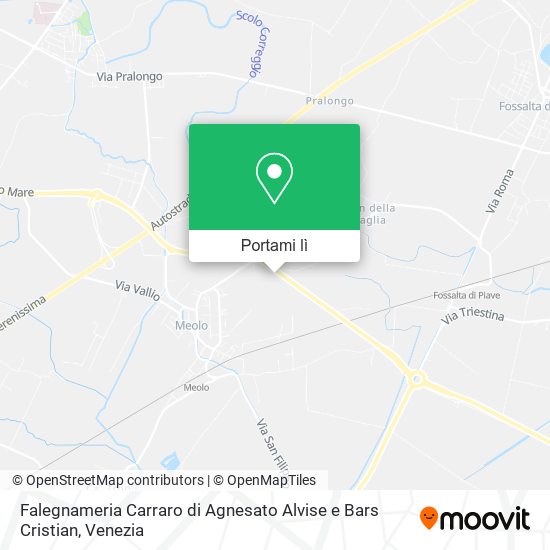 Mappa Falegnameria Carraro di Agnesato Alvise e Bars Cristian