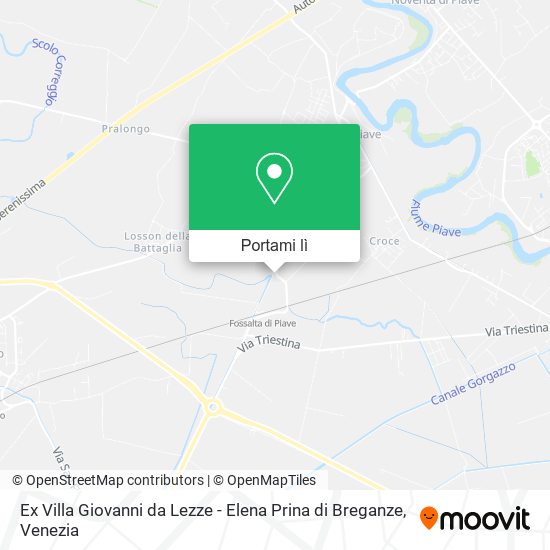 Mappa Ex Villa Giovanni da Lezze - Elena Prina di Breganze