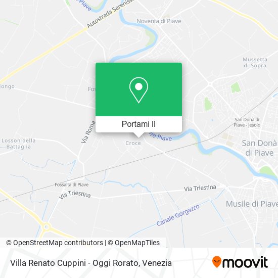 Mappa Villa Renato Cuppini - Oggi Rorato