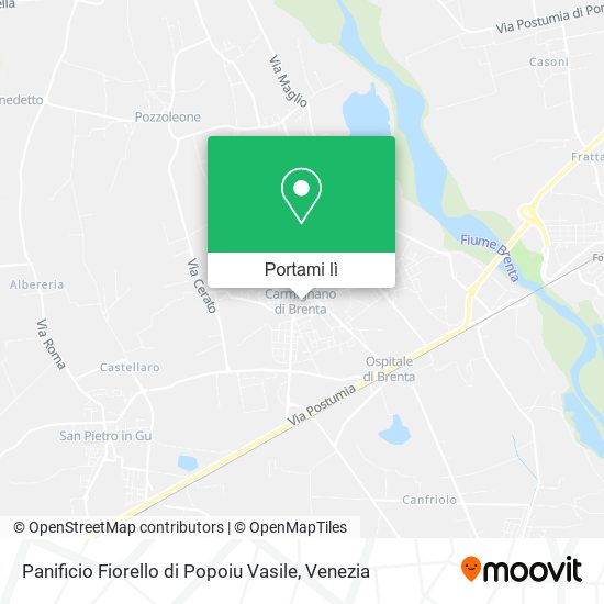 Mappa Panificio Fiorello di Popoiu Vasile