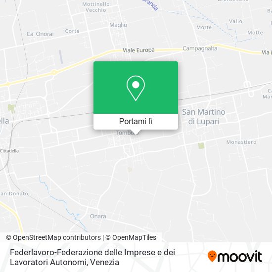 Mappa Federlavoro-Federazione delle Imprese e dei Lavoratori Autonomi