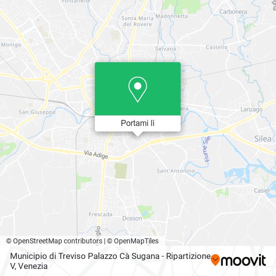Mappa Municipio di Treviso Palazzo Cà Sugana - Ripartizione V