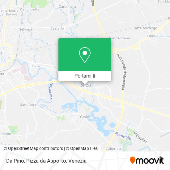 Mappa Da Pino, Pizza da Asporto