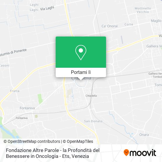 Mappa Fondazione Altre Parole - la Profondità del Benessere in Oncologia - Ets