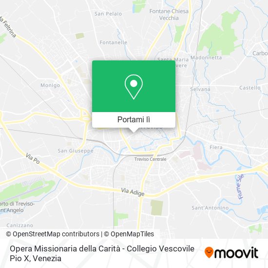Mappa Opera Missionaria della Carità - Collegio Vescovile Pio X
