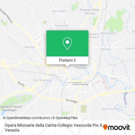 Mappa Opera Miionarie della Carità-Collegio Vescovile Pio X