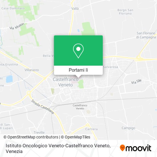 Mappa Istituto Oncologico Veneto-Castelfranco Veneto
