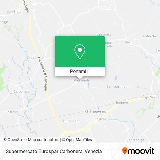 Mappa Supermercato Eurospar Carbonera