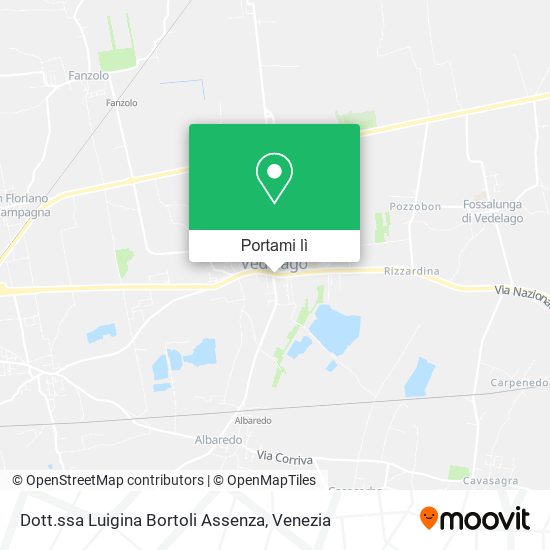 Mappa Dott.ssa Luigina Bortoli Assenza