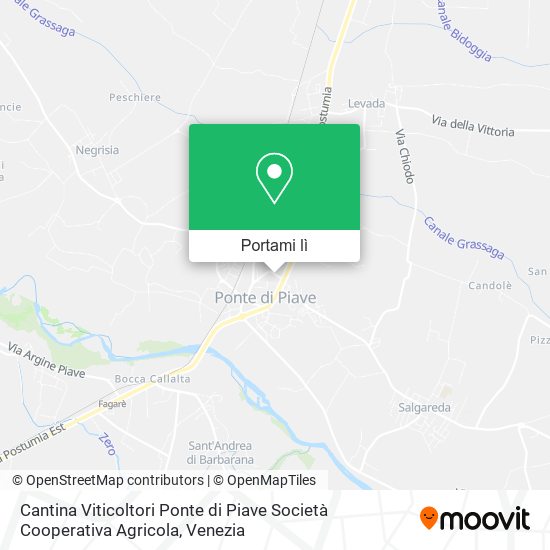 Mappa Cantina Viticoltori Ponte di Piave Società Cooperativa Agricola