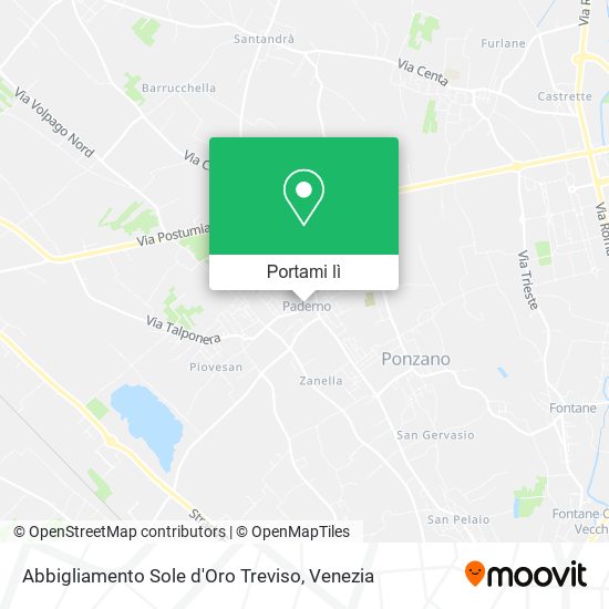 Mappa Abbigliamento Sole d'Oro Treviso