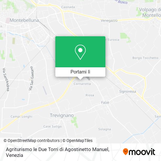 Mappa Agriturismo le Due Torri di Agostinetto Manuel