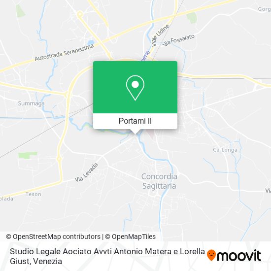 Mappa Studio Legale Aociato Avvti Antonio Matera e Lorella Giust