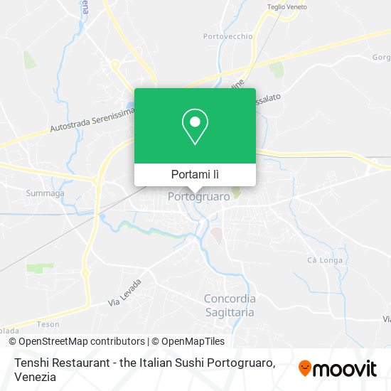 Mappa Tenshi Restaurant - the Italian Sushi Portogruaro