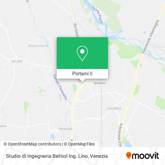 Mappa Studio di Ingegneria Bettiol Ing. Lino