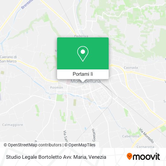 Mappa Studio Legale Bortoletto Avv. Maria