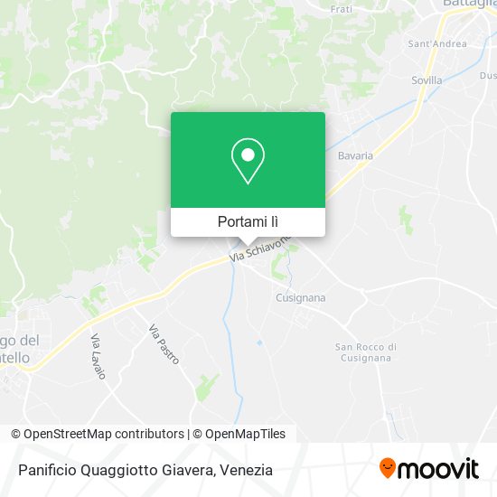 Mappa Panificio Quaggiotto Giavera