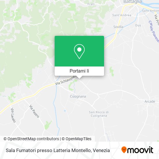 Mappa Sala Fumatori presso Latteria Montello